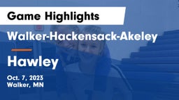 Walker-Hackensack-Akeley  vs Hawley  Game Highlights - Oct. 7, 2023