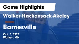 Walker-Hackensack-Akeley  vs Barnesville  Game Highlights - Oct. 7, 2023