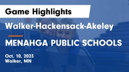 Walker-Hackensack-Akeley  vs MENAHGA PUBLIC SCHOOLS Game Highlights - Oct. 10, 2023