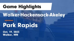 Walker-Hackensack-Akeley  vs Park Rapids  Game Highlights - Oct. 19, 2023