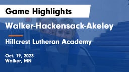 Walker-Hackensack-Akeley  vs Hillcrest Lutheran Academy Game Highlights - Oct. 19, 2023