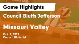 Council Bluffs Jefferson  vs Missouri Valley  Game Highlights - Oct. 2, 2021