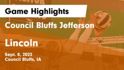 Council Bluffs Jefferson  vs Lincoln  Game Highlights - Sept. 8, 2022
