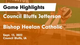 Council Bluffs Jefferson  vs Bishop Heelan Catholic  Game Highlights - Sept. 13, 2022