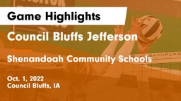 Council Bluffs Jefferson  vs Shenandoah Community Schools Game Highlights - Oct. 1, 2022