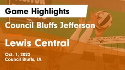 Council Bluffs Jefferson  vs Lewis Central  Game Highlights - Oct. 1, 2022