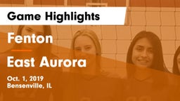 Fenton  vs East Aurora  Game Highlights - Oct. 1, 2019