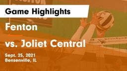 Fenton  vs vs. Joliet Central Game Highlights - Sept. 25, 2021