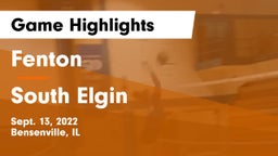 Fenton  vs South Elgin  Game Highlights - Sept. 13, 2022