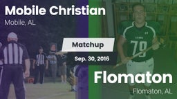 Matchup: Mobile Christian vs. Flomaton  2016