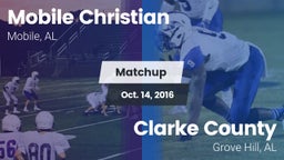 Matchup: Mobile Christian vs. Clarke County  2016