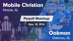 Matchup: Mobile Christian vs. Oakman  2016