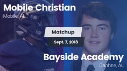 Matchup: Mobile Christian vs. Bayside Academy  2018