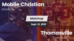 Matchup: Mobile Christian vs. Thomasville  2018