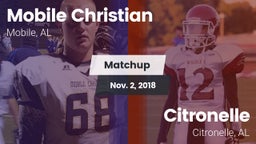 Matchup: Mobile Christian vs. Citronelle  2018