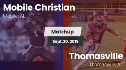 Matchup: Mobile Christian vs. Thomasville  2019