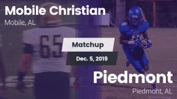 Matchup: Mobile Christian vs. Piedmont  2019