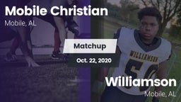 Matchup: Mobile Christian vs. Williamson  2020