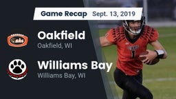Recap: Oakfield  vs. Williams Bay  2019