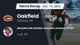 Recap: Oakfield  vs. Abundant Life Christian School/St. Ambrose CO-OP 2022