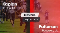 Matchup: Kaplan vs. Patterson  2016