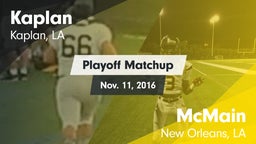 Matchup: Kaplan vs. McMain  2016