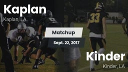 Matchup: Kaplan vs. Kinder  2017