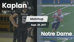 Matchup: Kaplan vs. Notre Dame  2017