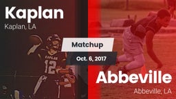 Matchup: Kaplan vs. Abbeville  2017