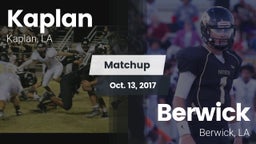 Matchup: Kaplan vs. Berwick  2017