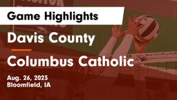 Davis County  vs Columbus Catholic  Game Highlights - Aug. 26, 2023