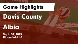 Davis County  vs Albia  Game Highlights - Sept. 30, 2023