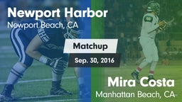 Matchup: Newport Harbor High vs. Mira Costa  2016