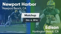 Matchup: Newport Harbor High vs. Edison  2016