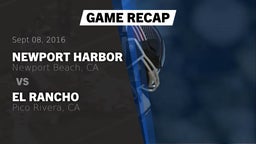 Recap: Newport Harbor  vs. El Rancho  2016