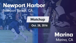 Matchup: Newport Harbor High vs. Marina  2016