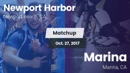 Matchup: Newport Harbor High vs. Marina  2017