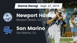 Recap: Newport Harbor  vs. San Marino  2019