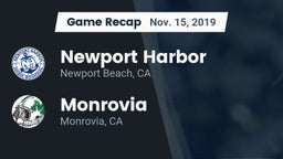 Recap: Newport Harbor  vs. Monrovia  2019