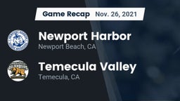 Recap: Newport Harbor  vs. Temecula Valley  2021