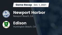 Recap: Newport Harbor  vs. Edison  2021