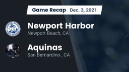 Recap: Newport Harbor  vs. Aquinas   2021