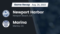 Recap: Newport Harbor  vs. Marina  2022