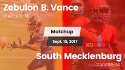Matchup: Zebulon B. Vance vs. South Mecklenburg  2017