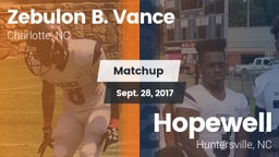 Matchup: Zebulon B. Vance vs. Hopewell  2017