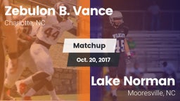 Matchup: Zebulon B. Vance vs. Lake Norman  2017