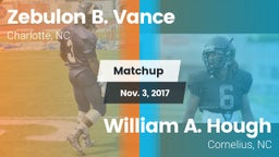Matchup: Zebulon B. Vance vs. William A. Hough  2017