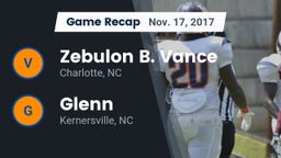Recap: Zebulon B. Vance  vs. Glenn  2017