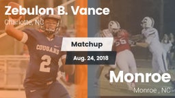 Matchup: Zebulon B. Vance vs. Monroe  2018