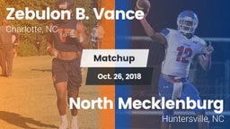 Matchup: Zebulon B. Vance vs. North Mecklenburg  2018